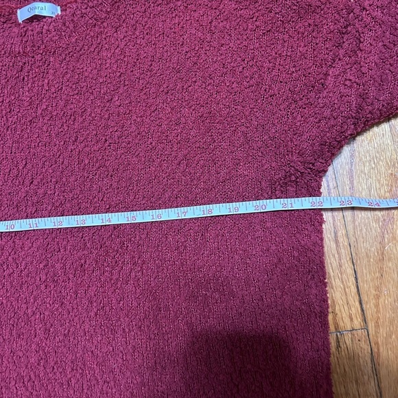 Qearal Long Sleeve Fuzzy Knitted Sweater Popcorn Side Split Loose Pullover XL - Picture 6 of 9